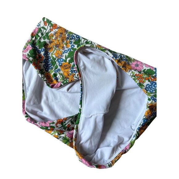 J. Crew x Liberty London Tie shoulder french bikini swimsuit size S High Waist M - Picture 5 of 9